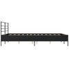 vidaXL Estructura de cama madera de ingeniería y metal negro 150x200cm