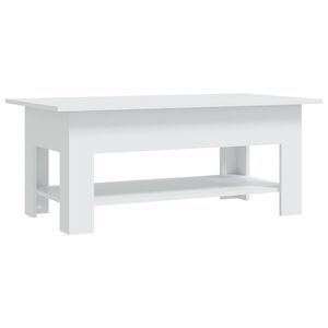 vidaXL Mesa de centro madera de ingenier&iacute;a blanca 102x55x42 cm