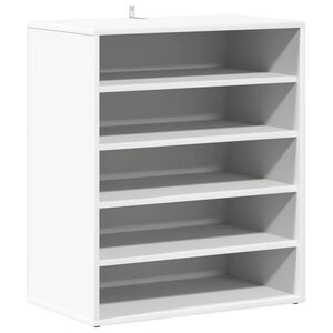 vidaXL Zapatero de madera contrachapada blanco 60x35x70 cm