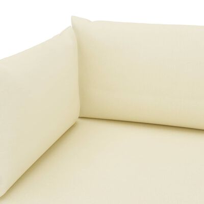vidaXL Cojines para sofá de palés 3 piezas tela color crema