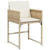 vidaXL Set comedor de jard&iacute;n con cojines 13 pzas rat&aacute;n sint&eacute;tico beige
