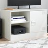 vidaXL Mueble para TV de acero blanco 67x39x44 cm