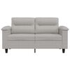vidaXL Sof&aacute; de 2 plazas de tela de microfibra gris claro 120 cm