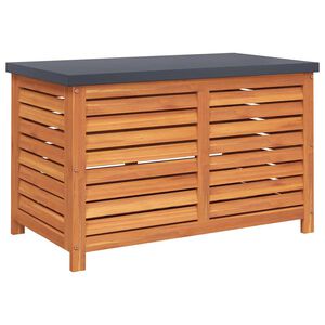 vidaXL Caja de almacenaje de jard&iacute;n madera maciza eucalipto 60x50x55cm