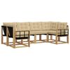 vidaXL Conjunto de sof&aacute;s de exterior 6 uds. y Beige