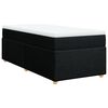 vidaXL Cama box spring con colch&oacute;n tela negro 80x200 cm