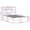 vidaXL Cama con estanter&iacute;a sin colch&oacute;n madera maciza marr&oacute;n 150x200 cm