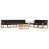 vidaXL Conjunto de sof&aacute;s de exterior 8 pcs Blanco y negro