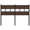 vidaXL Cabecero de repuesto de acero y madera de ingenier&iacute;a marr&oacute;n roble 120 cm