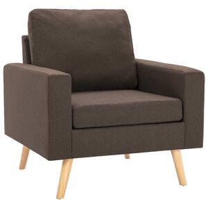 vidaXL Sill&oacute;n de tela marr&oacute;n