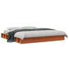 vidaXL Cama sin colch&oacute;n madera maciza de pino marr&oacute;n cera 200x200 cm