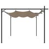 vidaXL Pérgola con cubierta retráctil gris taupe 295x292x230 cm