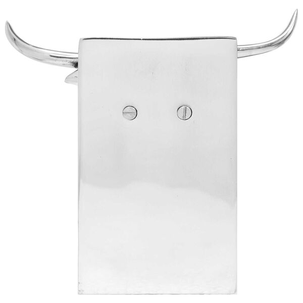 vidaXL Sujetalibros 2 pcs Plateado 17 x 15 x 27 cm Aluminio