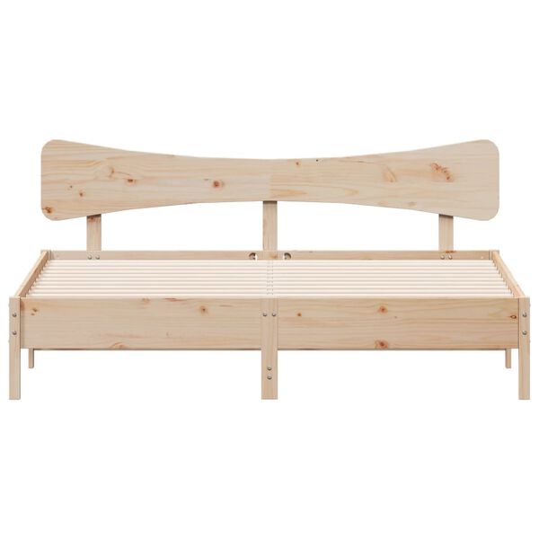 vidaXL Estructura de cama sin colch&oacute;n madera maciza de pino 180x200 cm