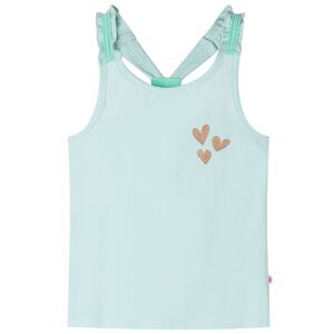 vidaXL Camiseta de tirantes infantil verde menta claro 104