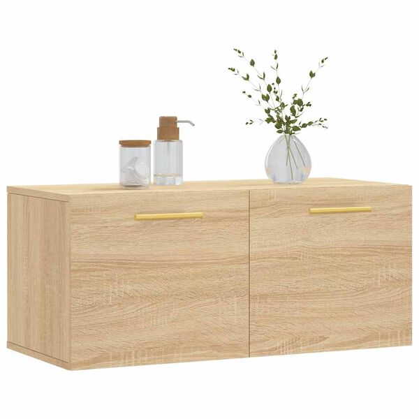 vidaXL Armario de pared madera ingenier&iacute;a roble Sonoma 80x36,5x35 cm