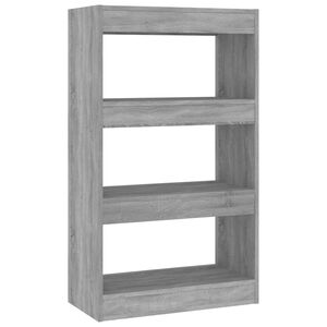 vidaXL Estanter&iacute;a/divisor madera ingenier&iacute;a gris Sonoma 60x30x103 cm
