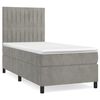 vidaXL Cama box spring con colch&oacute;n terciopelo gris claro 80x200 cm