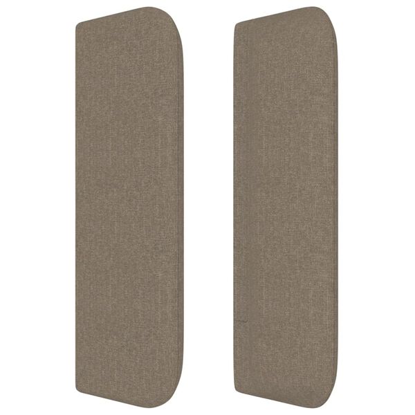 vidaXL Cabecero de tela gris taupe 203x16x78/88 cm
