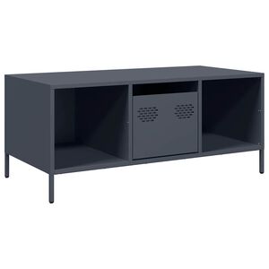 vidaXL Mesa de centro acero laminado en fr&iacute;o antracita 101,5x50x43,5cm