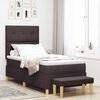 vidaXL Cama tipo Box Spring con colch&oacute;n Marr&oacute;n oscuro 90 x 200 cm tela