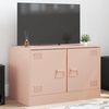 vidaXL Mueble para TV de acero rosa 67x39x44 cm