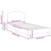 vidaXL Cama para ni&ntilde;os con cabecero Rosa 90 x 190 cm Tela de Oveja