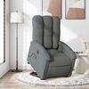 vidaXL Sill&oacute;n de masaje el&eacute;ctrico reclinable elevable tela gris oscuro