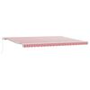 vidaXL Toldo retr&aacute;ctil Rojo y blanco 500 x 350 cm Poli&eacute;ster y Aluminio