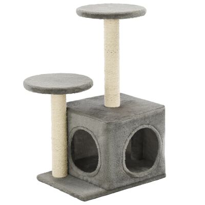 vidaXL Rascador para gatos con poste rascador de sisal 60 cm gris