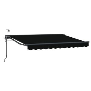 vidaXL Toldo Retr&aacute;ctil El&eacute;ctrico Negro y Antracita 3 x 2,5 m