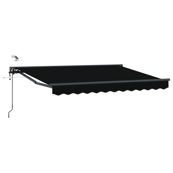 vidaXL Toldo Retr&aacute;ctil El&eacute;ctrico Negro 3 x 2,5 m