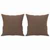 vidaXL Sofá de 2 plazas con cojines tela marrón 120 cm