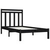vidaXL Estructura de cama madera maciza negro 100x200 cm
