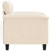 vidaXL Sill&oacute;n de tela de microfibra beige 60 cm