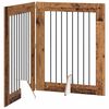 vidaXL Puerta para perros plegable con soportes 2 uds. 160,5 cm