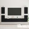 vidaXL Conjunto de mueble de TV Roble Negro Madera de ingenier&iacute;a