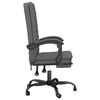 vidaXL Silla de oficina reclinable de tela gris oscuro
