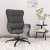 vidaXL Sill&oacute;n de relax de tela gris oscuro