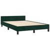 vidaXL Estructura cama sin colch&oacute;n terciopelo verde oscuro 120x200 cm