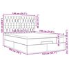 vidaXL Estructura cama otomana colch&oacute;n tela marr&oacute;n oscuro 140x190cm