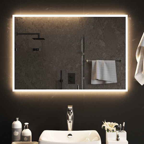 vidaXL Espejo de ba&ntilde;o con LED 90x60 cm