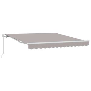 vidaXL Toldo Retr&aacute;ctil Gris Claro 350 x 250 cm Poli&eacute;ster y Aluminio
