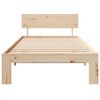 vidaXL Estructura de cama Natural 75 x 190 cm Madera de pino macizo