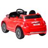 vidaXL Coche correpasillos eléctrico Fiat 500 rojo