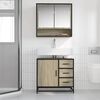 vidaXL Armario de lavabo de ba&ntilde;o madera roble Sonoma 65x33x60 cm