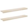 vidaXL Alfeizares 2 uds. Blanco 100 x 20 x 2 cm Madera de Roble S&oacute;lido