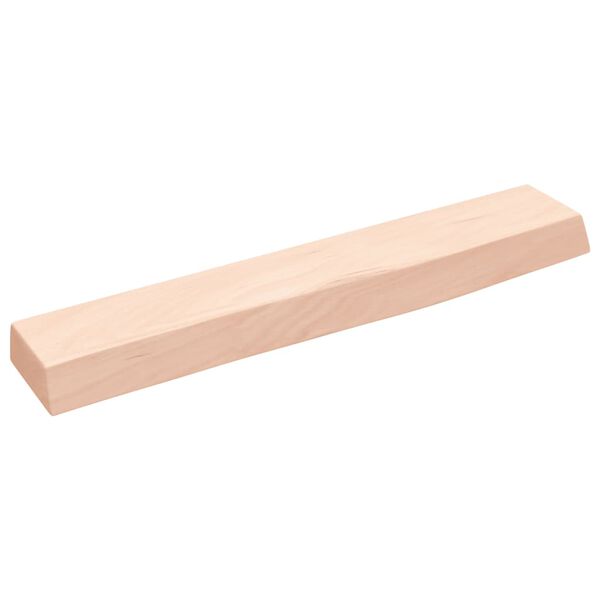 vidaXL Estante de pared madera maciza de roble sin tratar 60x10x4 cm