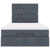 vidaXL Estructura de cama otomana colchones terciopelo gris oscuro