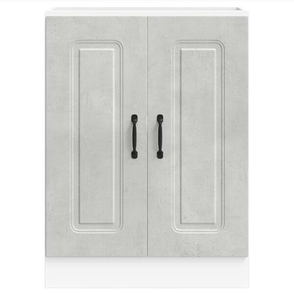 vidaXL Mueble bajo para fregadero Kalmar gris hormig&oacute;n 60x46x81,5 cm
